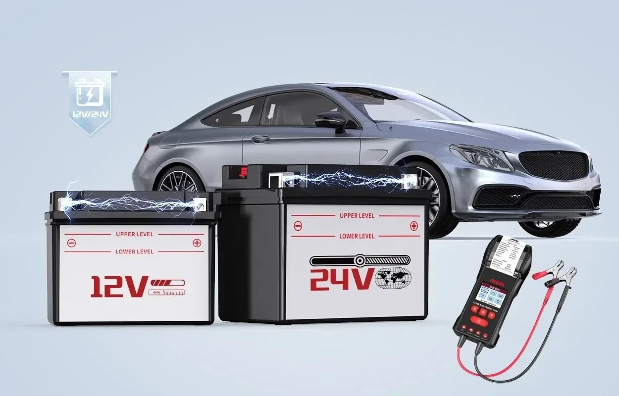 Ancel BST600 12V ve 24V akü sistemi test görseli